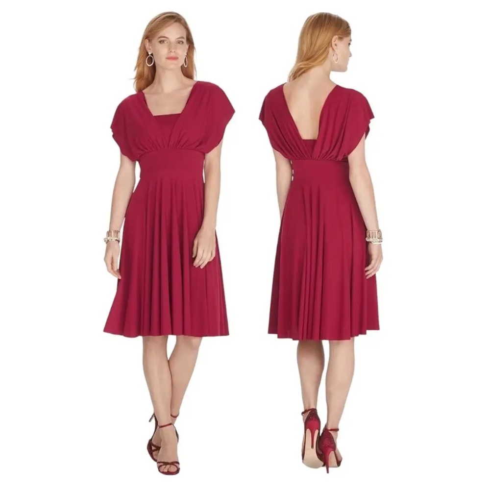 🛍️SALE🛍️ WHBM Genius Convertible Fit & Flare Dress - Picture 3 of 13